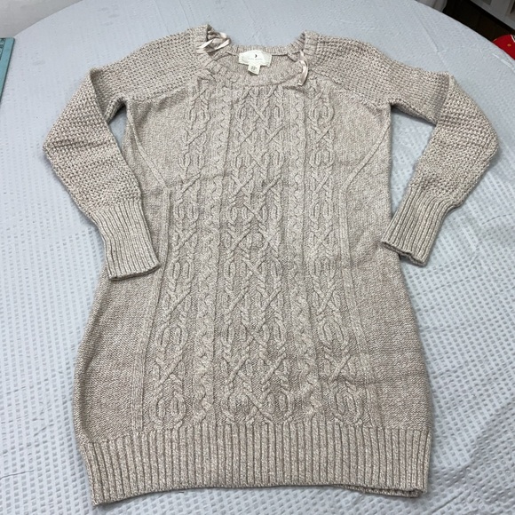 ruby moon Dresses & Skirts - Ruby Moon Beige Cable Knit Midi Dress